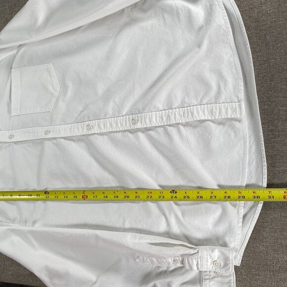 H&M Button Down Shirt Top Men's Large White Business Casual 100% Cotton - Picture 8 of 10